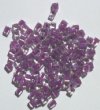 10 grams of 4x4mm Colorlined Opaque Purple Miyuki Cubes